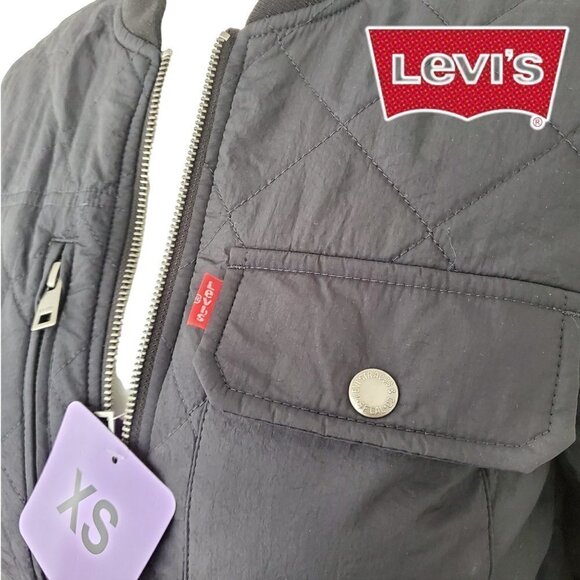 Levi's | Womens Lightweight Quilted Puffer Jacket | Black | XS - Picture 2 of 7